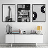 Nordic Canvas Painting Vintage Music Guitar Poster Print