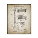 Electric Guitar Patent Vintage Poster Prints