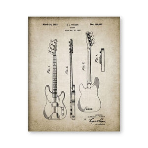 Electric Guitar Patent Vintage Poster Prints