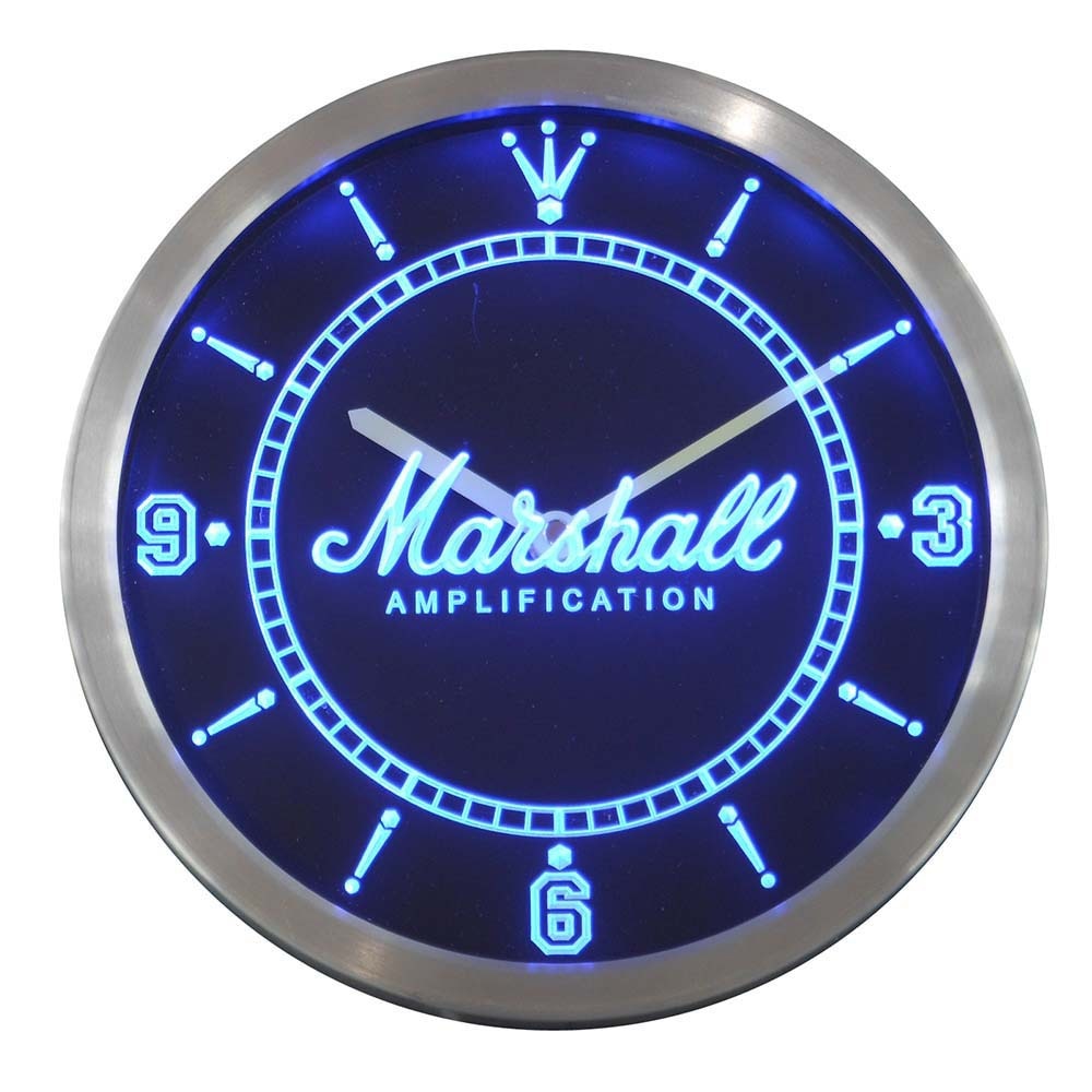 Marshall Neon Light Signs LED Clock