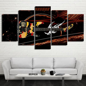 5 Piece Guitar Abstract Canvas