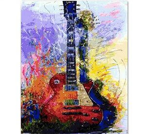 Abstract Guitar Digital Oil Painting