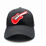 Guitar Embroidery Cotton Baseball Cap