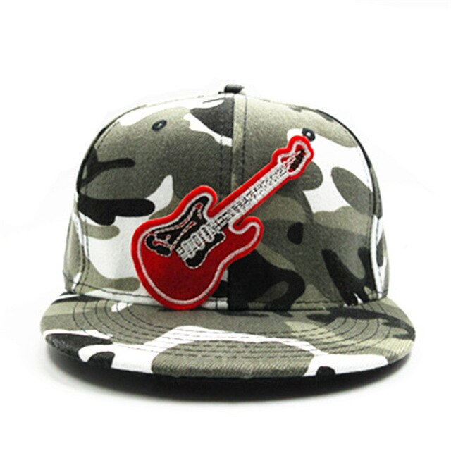 Guitar Embroidery Cotton Baseball Cap