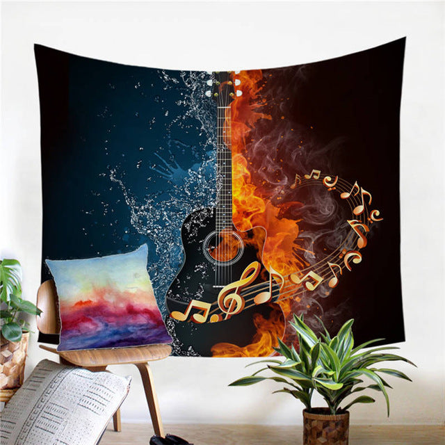 Bedding Outlet Bass Guitar Tapestry Wall Art